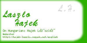 laszlo hajek business card